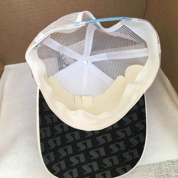 Boco Gear LifeSport Technical Trucker Hat Snapback One Size NWT White Blue Trees - Picture 7 of 10